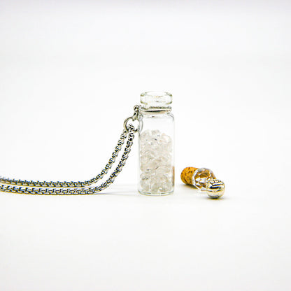 Clear Quartz Diffusing Necklace | Energy & Healing | Diffusing on the go | Perfect Gift