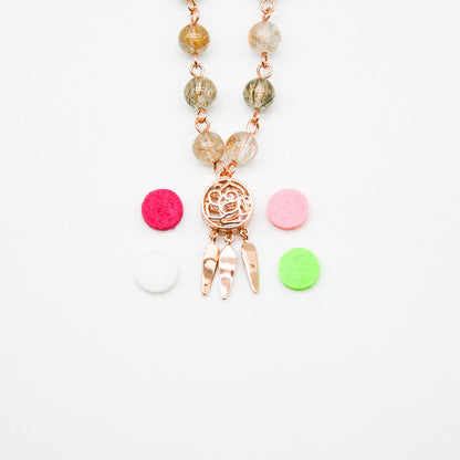 Rose Aroma Necklace | Energy & Healing | Diffusing on the go